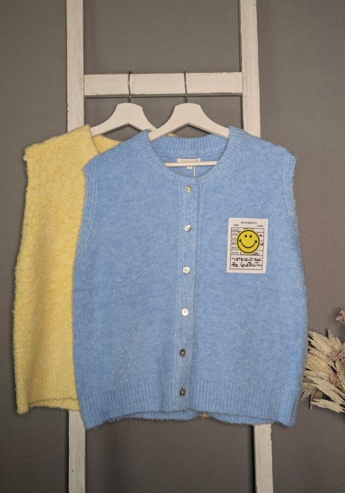 Pullunder Weste mit Smiley Patch