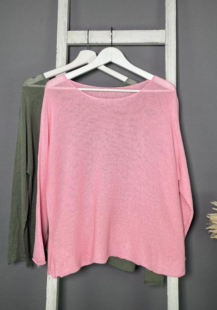 Feinstrick Pullover mit rundem Ausschnitt