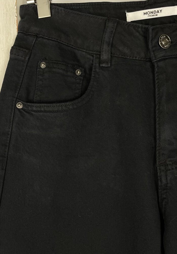 High Waist Black Wide Leg Jeans