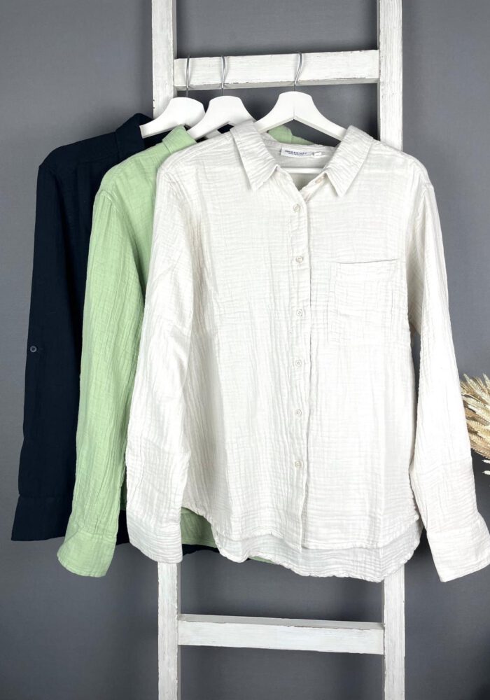 BROADWAY Musselin Bluse mit Brusttasche