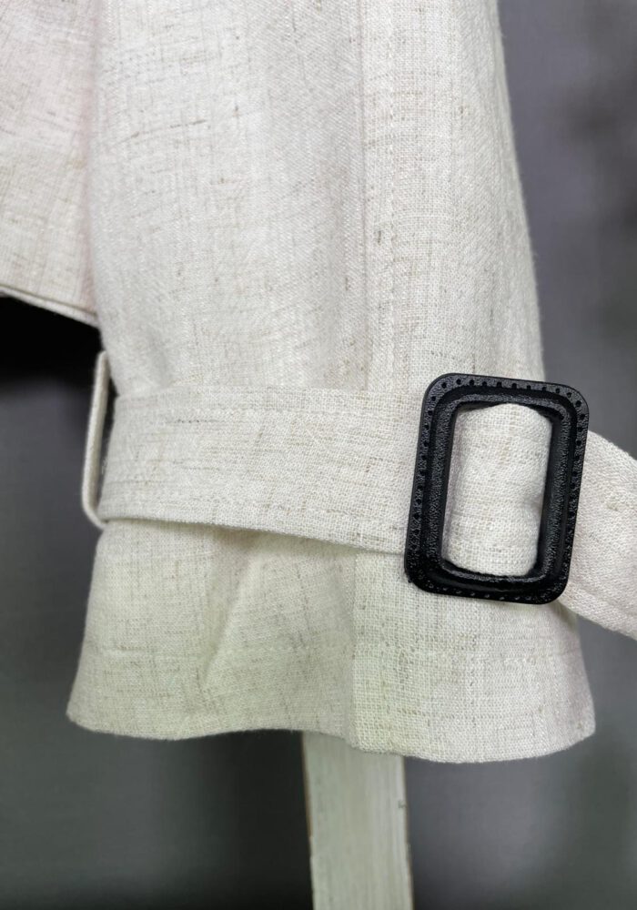 Leinen-Mix Trenchcoat