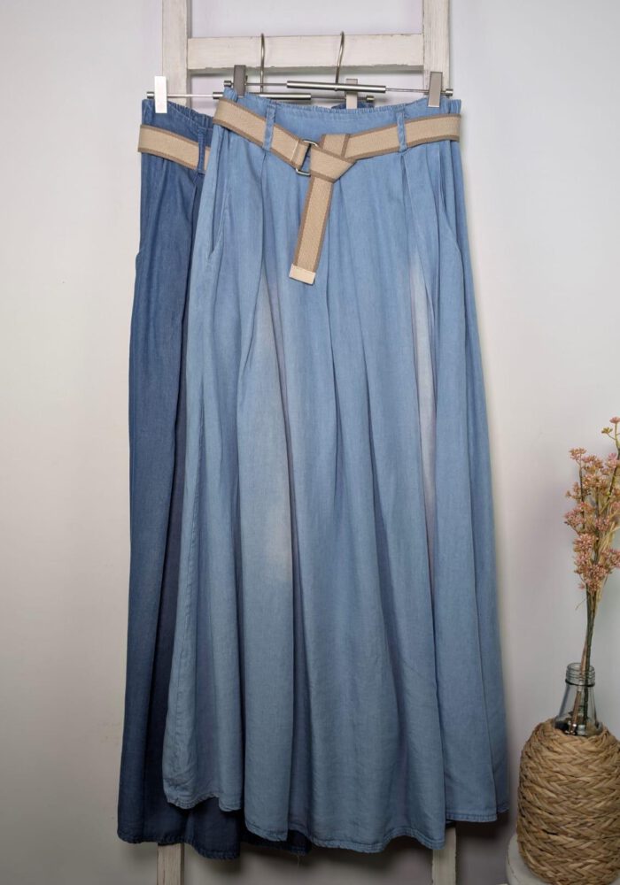 Jeansrock mit Gürtel