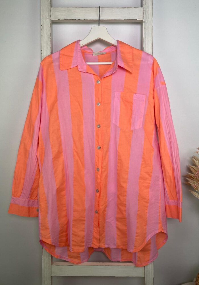 Longbluse mit Blockstreifen