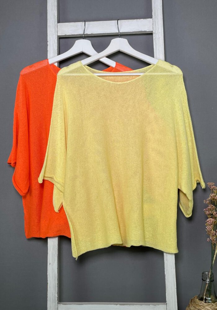 Feinstrick Pullover mit 3/4 Fledermausarm