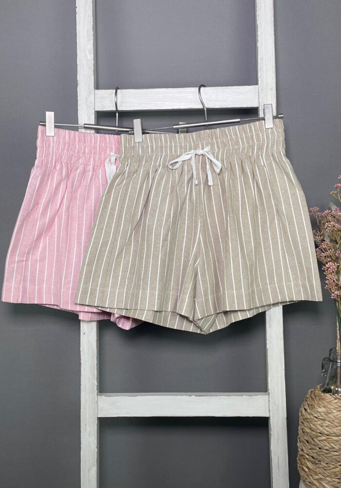 Baumwolle-Mix Shorts mit Streifen
