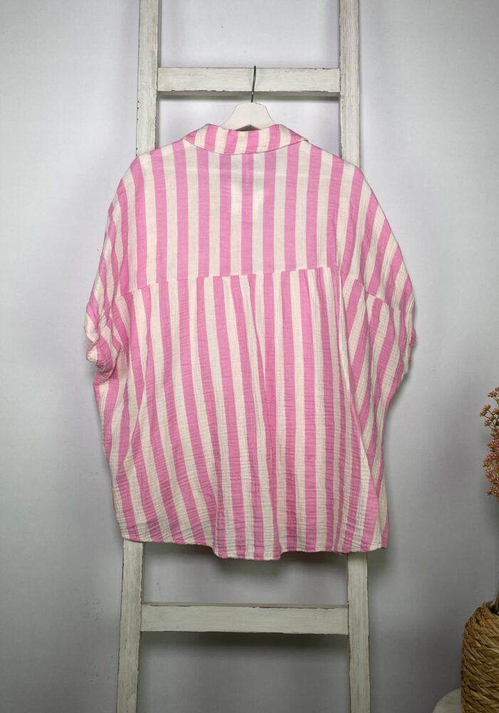 Gestreifte Musselinbluse COLOURBLOCKING
