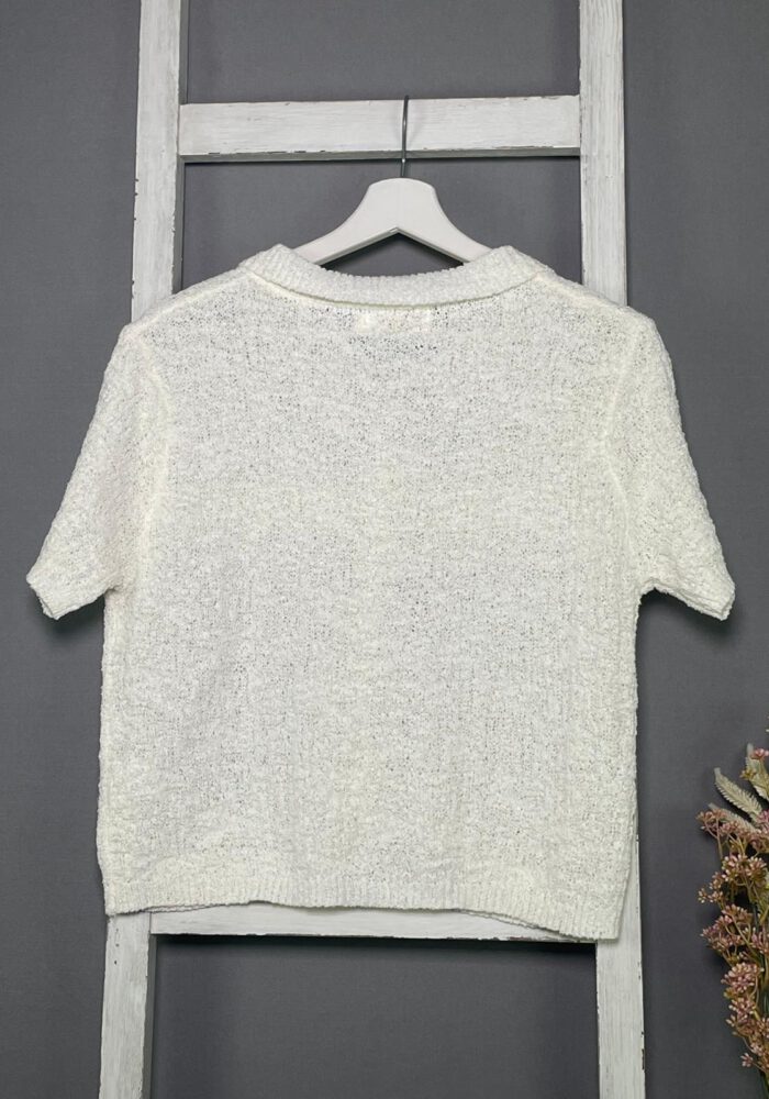 Coquette Strick Shirt mit Kragen