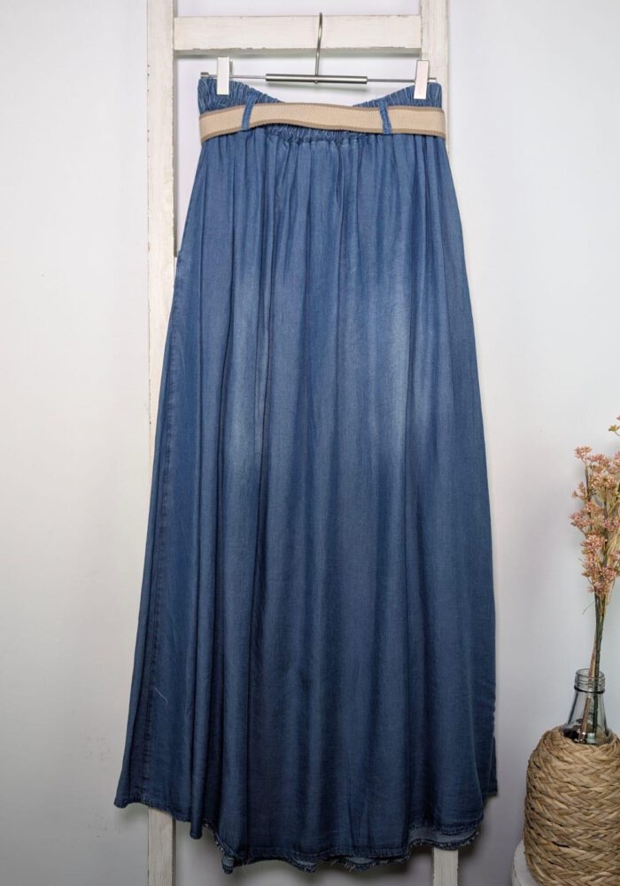 Jeansrock mit Gürtel