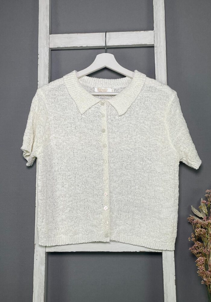 Coquette Strick Shirt mit Kragen