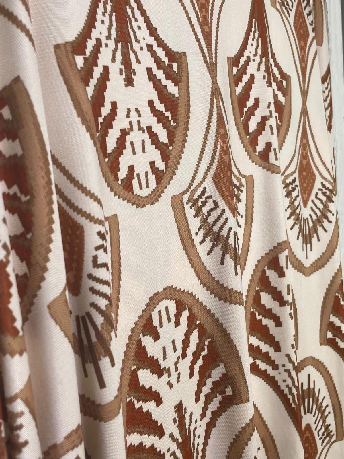 Gemusterter Travel Stoff Rock camel/beige