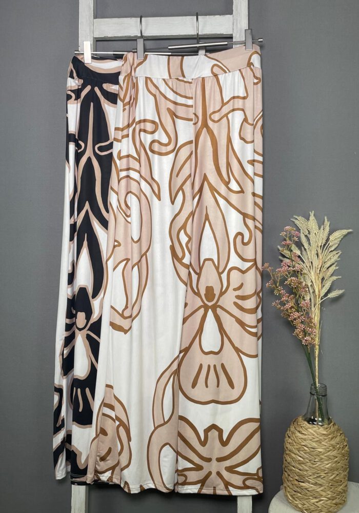 Gemusterte Travel Stoff Hose floral ornaments