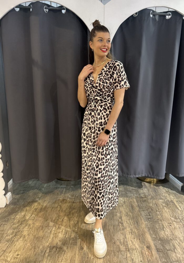 Leo Maxikleid im Travel Stoff Material