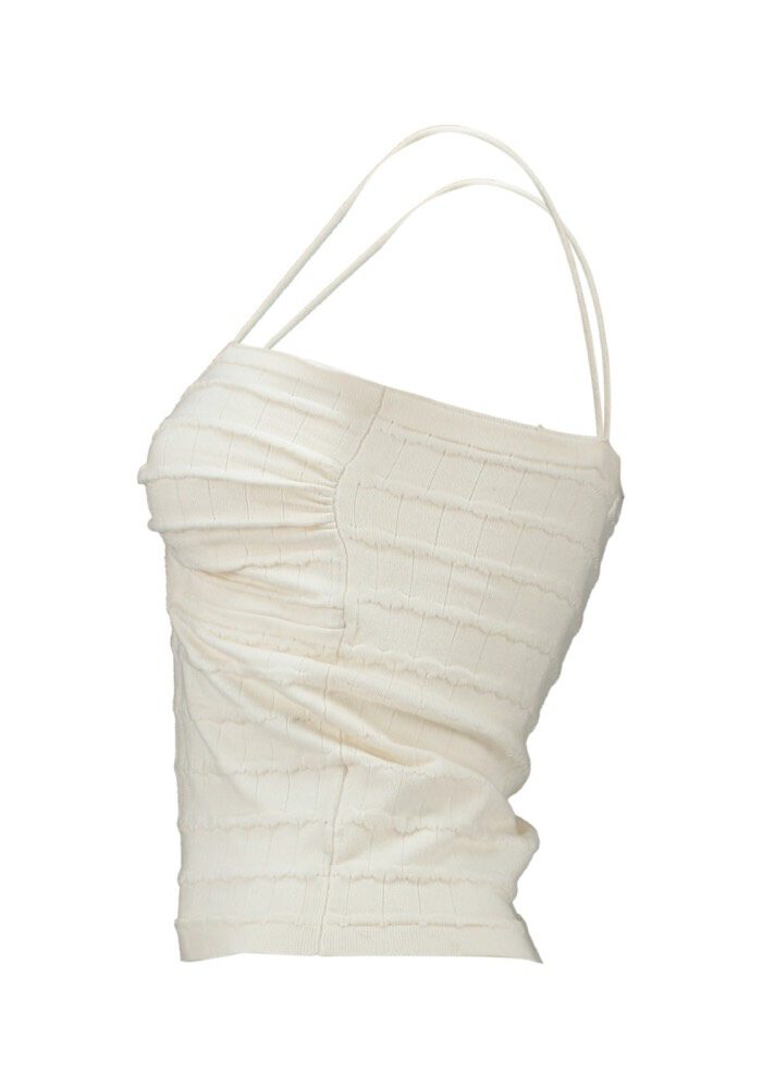 Spaghetti Stricktop mit Wrap-Ausschnitt