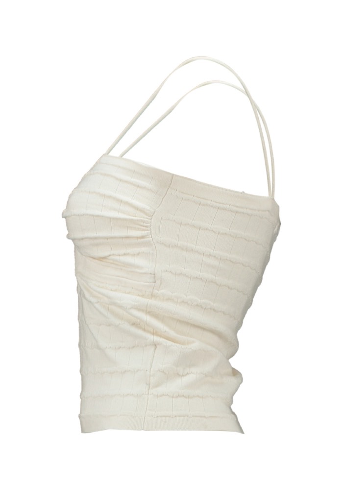 Spaghetti Stricktop mit Wrap-Ausschnitt