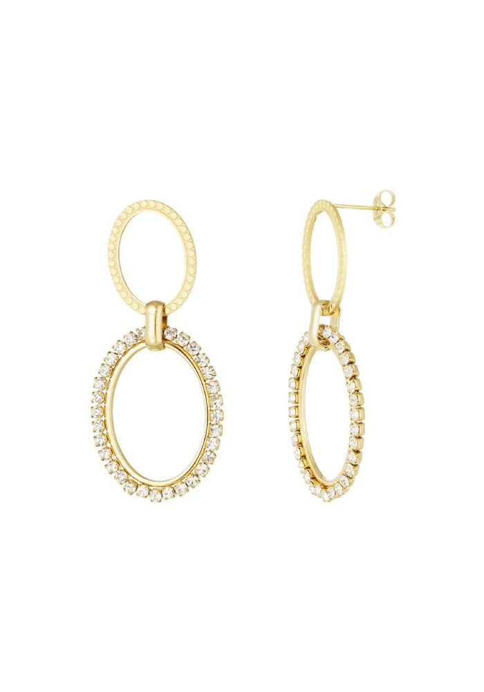 Ovale Charm Diamond Ohrringe