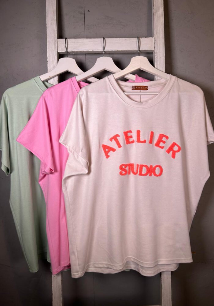 Scuba T-Shirt mit Flokati Aufschrift