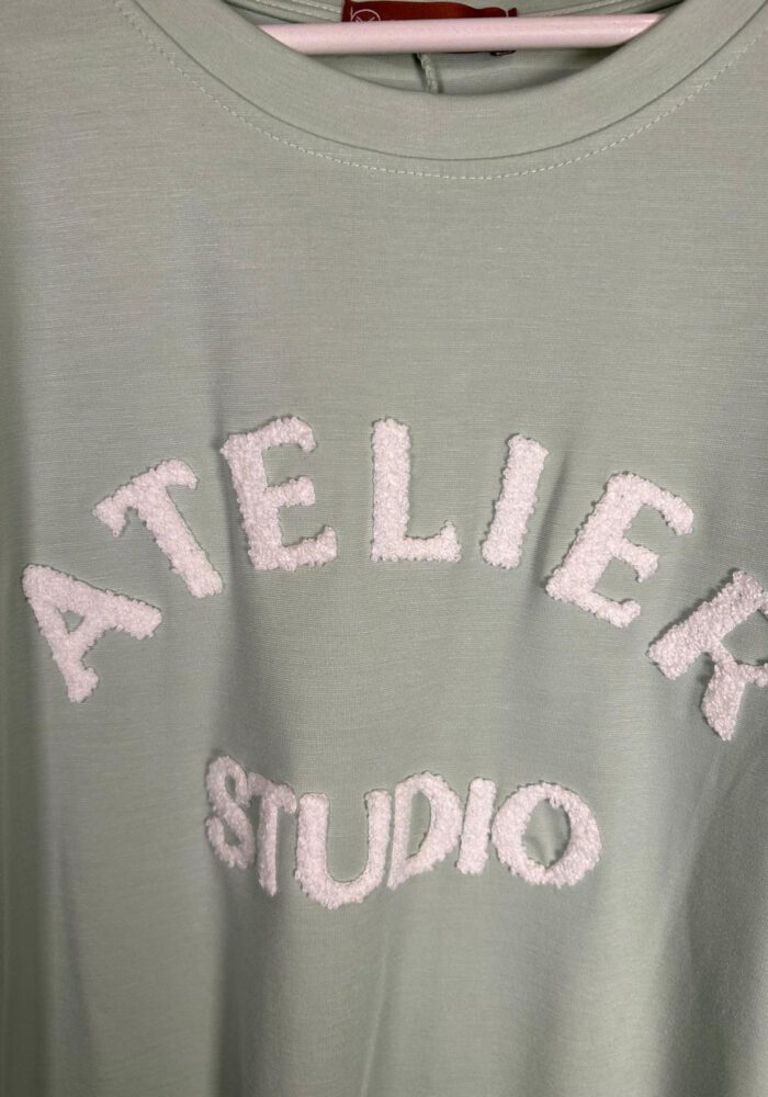 Scuba T-Shirt mit Flokati Aufschrift
