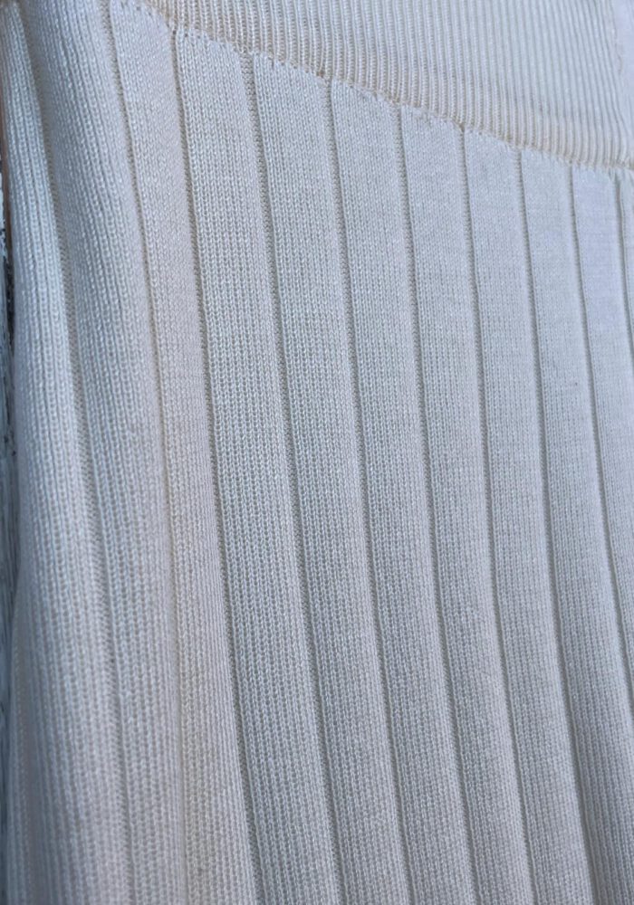Gerippte Wide Leg Hose