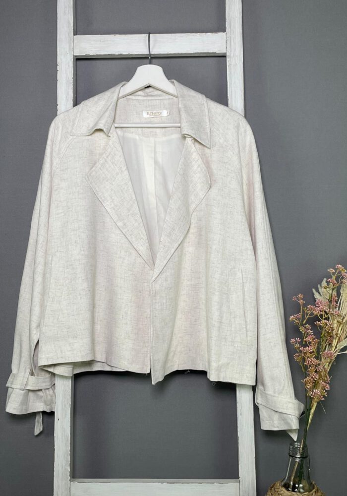 Leinen-Mix Trenchcoat