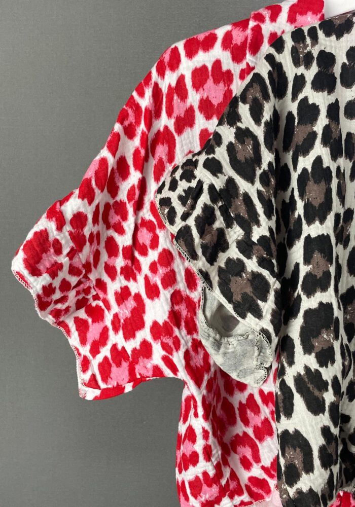 Leo Crop-Musselinbluse zum binden