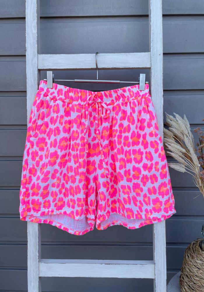Neon Color Musselin Leo Shorts