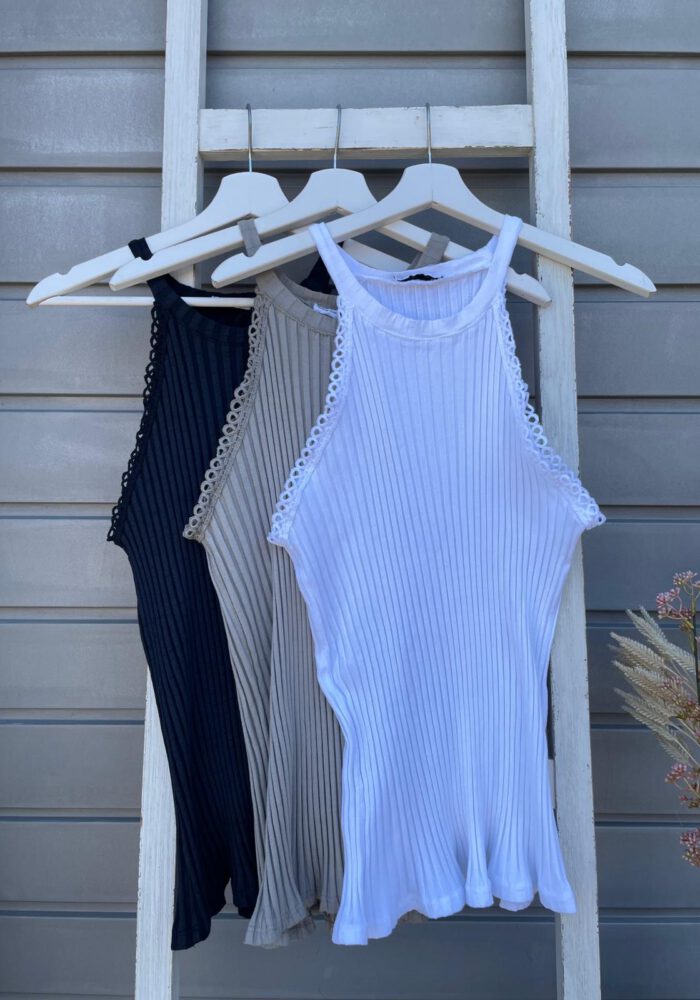 Geripptes Highnecktop