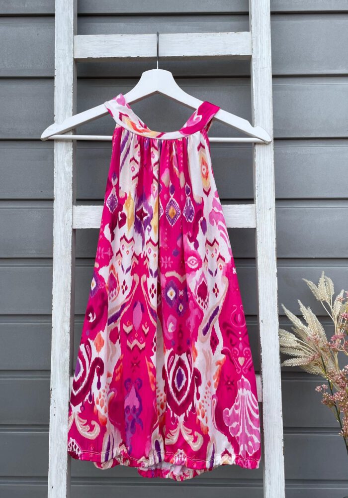 Gemustertes Travel Stoff Highnecktop PINK ORIENTAL