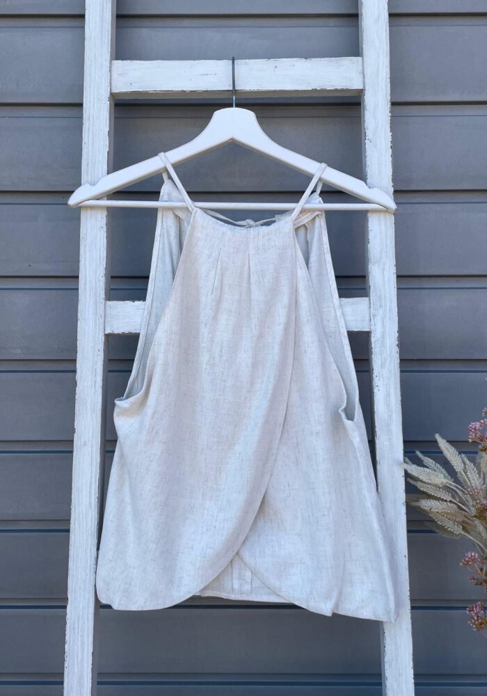 Wrap Leinen-Mix Top