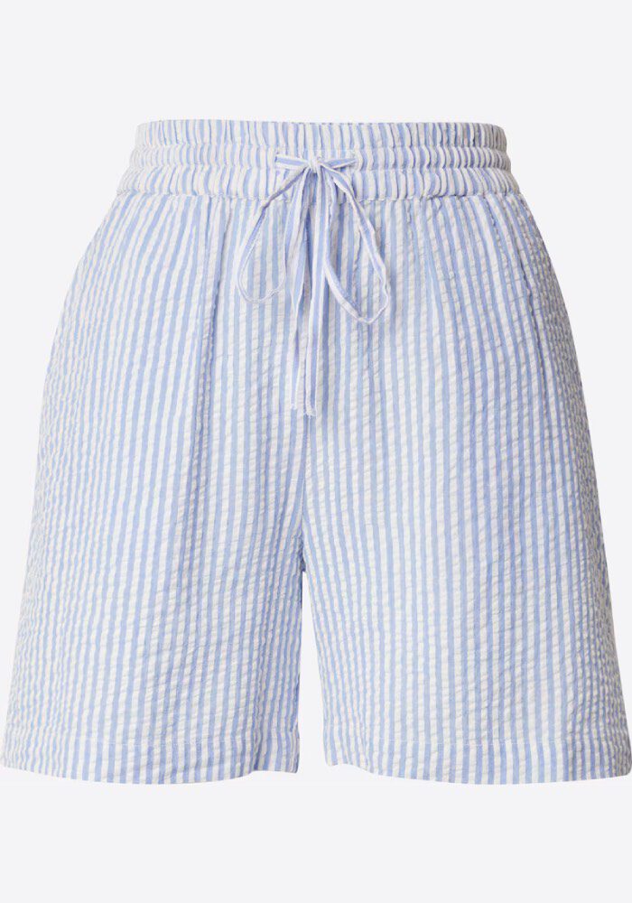 Dünne Streifen-Shorts mit Kordeleinzug
